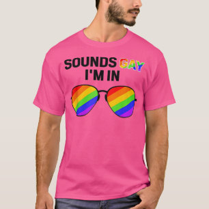 witzige Klänge, die mit Regenbogenflagge zum Stolz T-Shirt