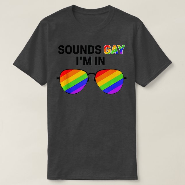 witzige Klänge, die mit Regenbogenflagge zum Stolz T-Shirt (Design vorne)