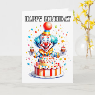 Witzige kleine Geburtstagsfeier-Clown Karte