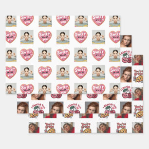 Witzige Liebes-Foto-Verpackungspapiere Geschenkpapier Set