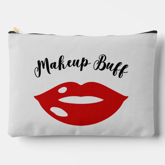 witzige Makeup Buff Wortart Zubehörtasche (Vorderseite)