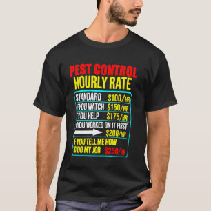 Witzige Männer Schädling-Kontrolle-Ausrotter T-Shirt