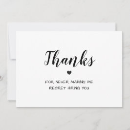 witzige minimalistische Wertschätzung der Mitarbei Dankeskarte