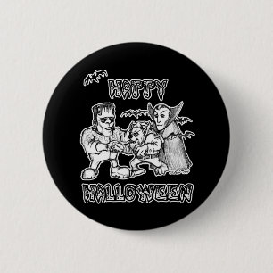 Witzige Monster - glückliches Halloween Button