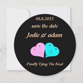 witzige mr & mrs herzen Einladung