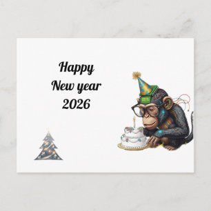 Witzige Neujahrskarte Postkarte