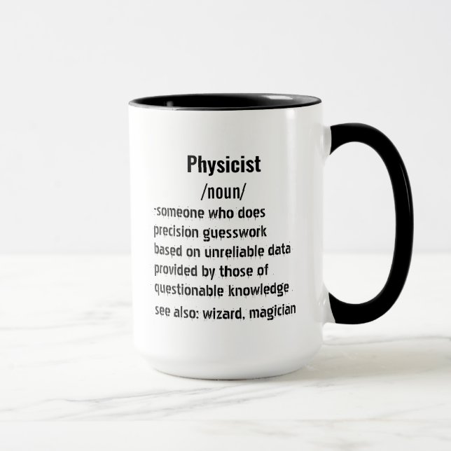 witzige Physikerdefinitionsgeschenke für Frauen Tasse (Rechts)