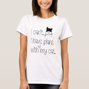 Witzige Pläne mit meiner Katze Niedlich Zeichnend  T-Shirt