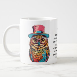 Witzige Ratschläge von einer Schüssel Jumbo-Tasse