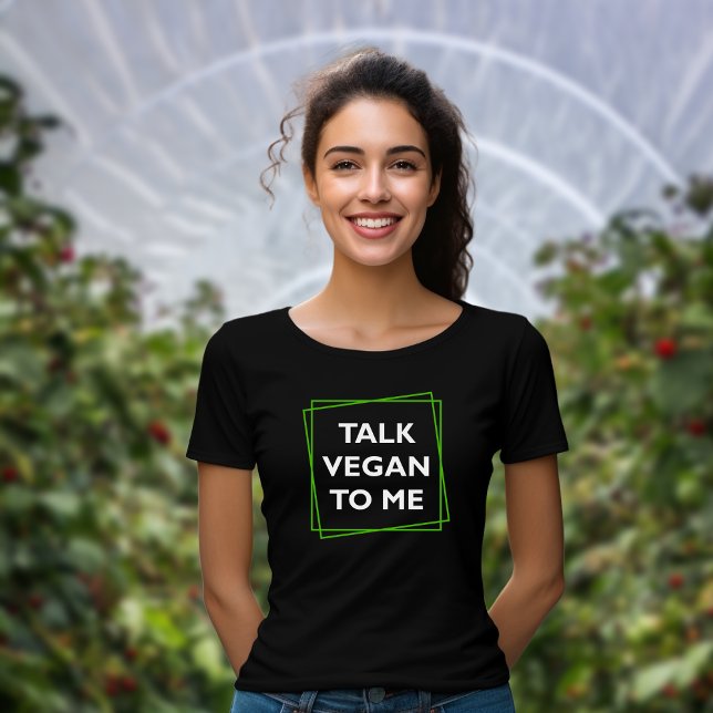 Witzige Rede Vegan für mich, grüner und weißer Akt T-Shirt (Von Creator hochgeladen)