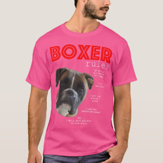 Witzige Regeln für den Besitzer eines Boxers T-Shirt