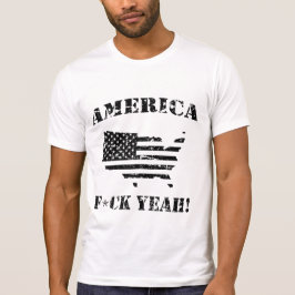 Witzige Shirts AMERICA, F*CK YEAH! -abgewetzt