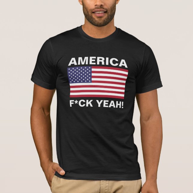 Witzige Shirts - AMERIKA, F*CK YEAH! (Vorderseite)