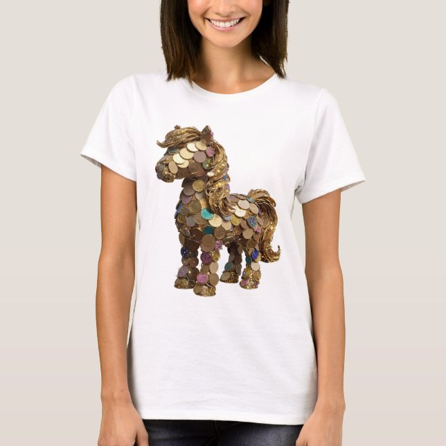 Witzige Silber ABSTRACTE KUNST Moderne Gestaltung  T-Shirt (Vorderseite)