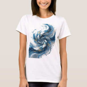 Witzige silberne ABSTRACTE KUNST Abstrakte Gestalt T-Shirt