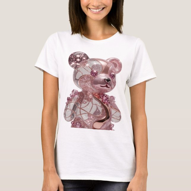 Witzige silberne ABSTRACTE KUNST Abstrakte Gestalt T-Shirt (Vorderseite)