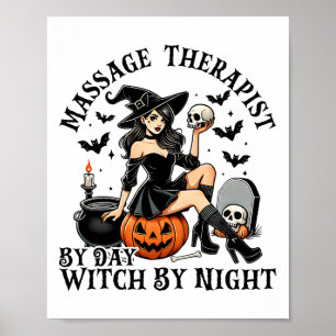 Witzige Therapie Halloween Magier By Day Witc Poster