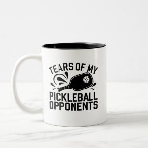 Witzige Tränen meiner Pickleball-Gegner Typografie Zweifarbige Tasse