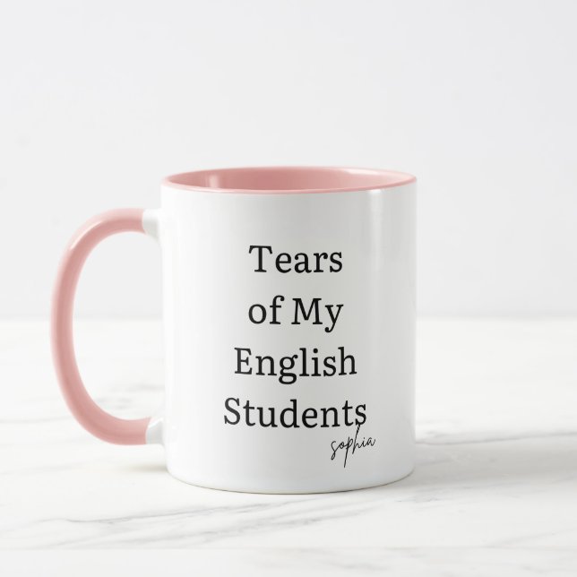 Witzige Tränen meiner Schüler | Englischlehrer Tasse (Links)