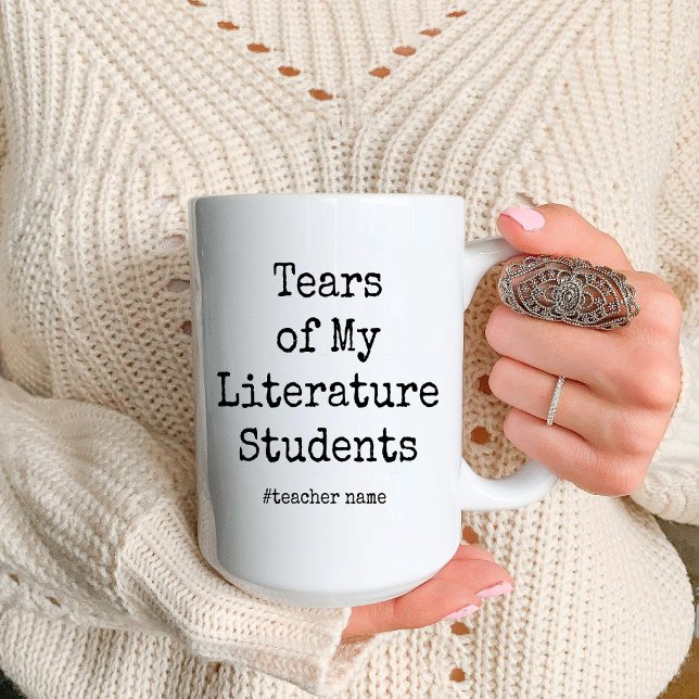 Witzige Tränen meiner Schüler | Literaturlehrer Zweifarbige Tasse (Funny Tears of My Students | Literature teacher Coffee Mug)