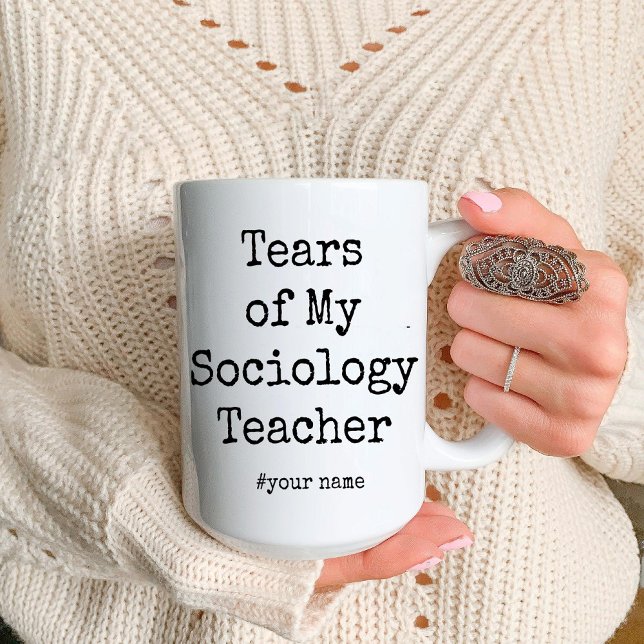Witzige Tränen meines Lehrers | Lehrer für Soziolo Zweifarbige Tasse (Funny Tears of My Teacher | Sociology teacher Coffee Mug)