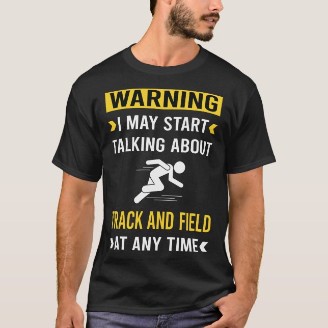Witzige Warnspur und Feld T-Shirt (Vorderseite)