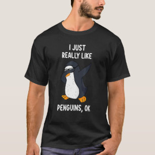 Witzige Zitate, die ich einfach wie Pinguine Costu T-Shirt