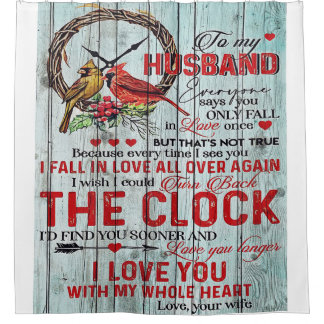 Witzige Zitate für Ehemann | Geschenk für den Mens Duschvorhang