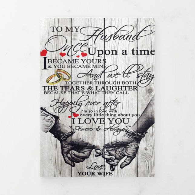 Witzige Zitate für mein Ehemann | Geschenk für Ehe Dreifach Gefaltete Ankündigung (Cover)