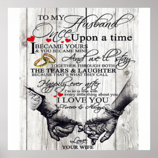 Witzige Zitate für mein Ehemann | Geschenk für Ehe Poster