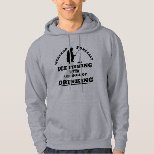 witzige Zitate über Eisfischen und Trinken Liebhab Hoodie