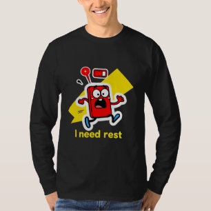 Witziger Akku: Wenn Energie wegläuft T-Shirt