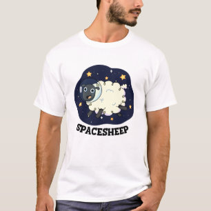 Witziger Astronauten-Schaf-Wortwitz T-Shirt