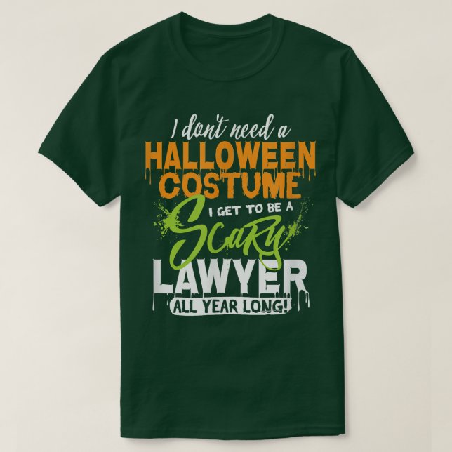 Witziger Beängstigender Anwalt Halloween Kostüm 28 T-Shirt (Design vorne)