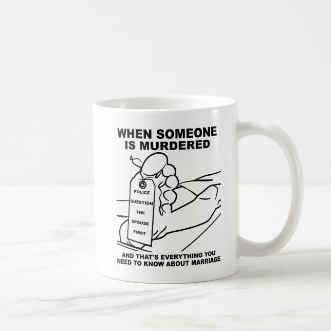 Witziger Becher über die Ehe Tasse (Rechts)