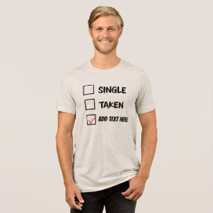 Witziger Beziehungsstatus Personalisiert Tri-Blend Shirt