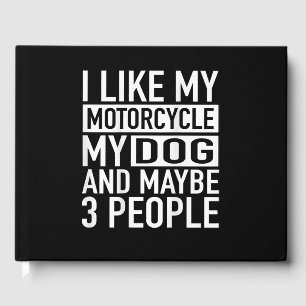Witziger Biker Ich mag mein Motorrad, Hund Gästebuch