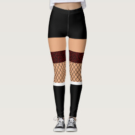 Witziger Druck, Strumpf Lady, Schulmädchen Leggings