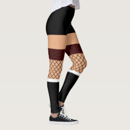 Witziger Druck, Strumpf Lady, Schulmädchen Leggings