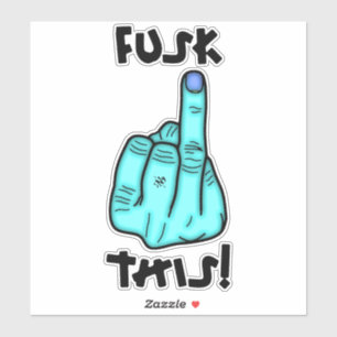 Witziger Fake-F-Bomb-Witz – Zensiertes Schimpfwort Aufkleber