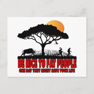 Witziger Fettwitz Postkarte