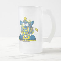 Witziger gefrorener Bierkrug