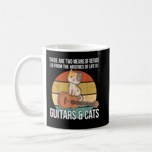 Witziger Gitarrenspieler Sagt Katzenbesitzer Gitar Kaffeetasse