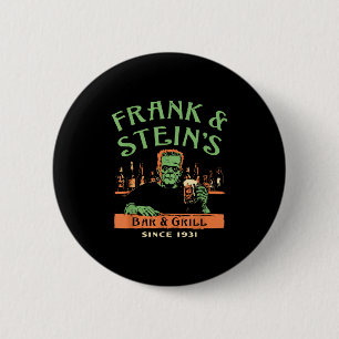 Witziger Halloween-Frank und Steins Bar Grill Button