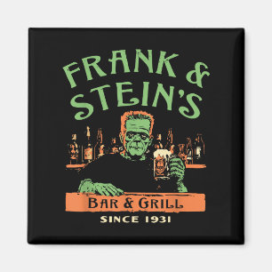 Witziger Halloween-Frank und Steins Bar Grill Magnet