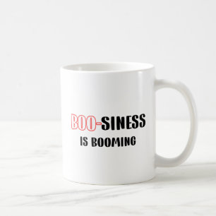 Witziger Halloween-Pun - Boosiness boomt Kaffeetasse