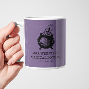 Witziger Halloween-Zaubertrank lila Kaffeetasse