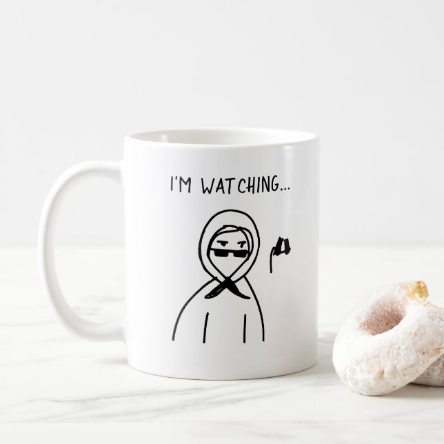 Witziger Humor, ich schaue dir ein Quirky-Geschenk Kaffeetasse (Mit Donut)