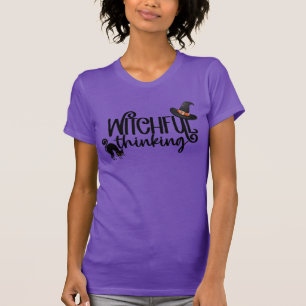 Witziger Hut- und KatzenHalloween-Baumwolle T-Shirt