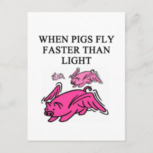 witziger Physikwitz Postkarte